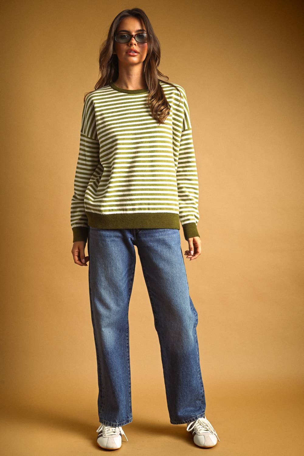 Striped Contrast Top