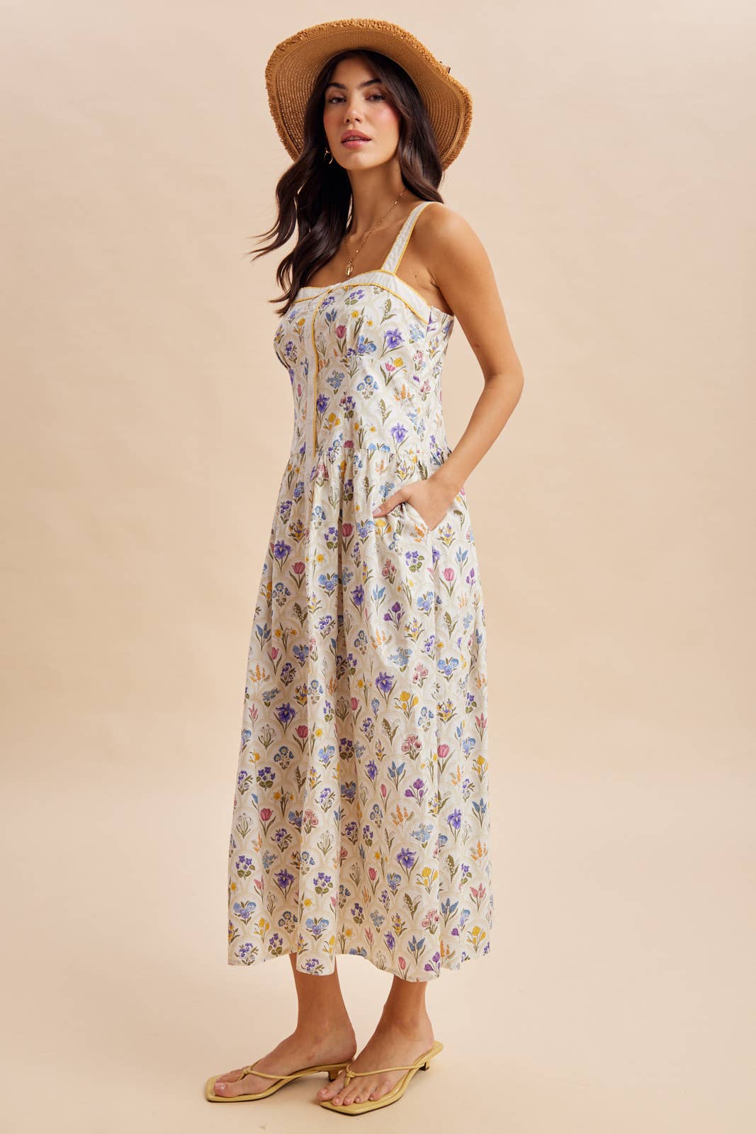 Floral Button Down Maxi Dress