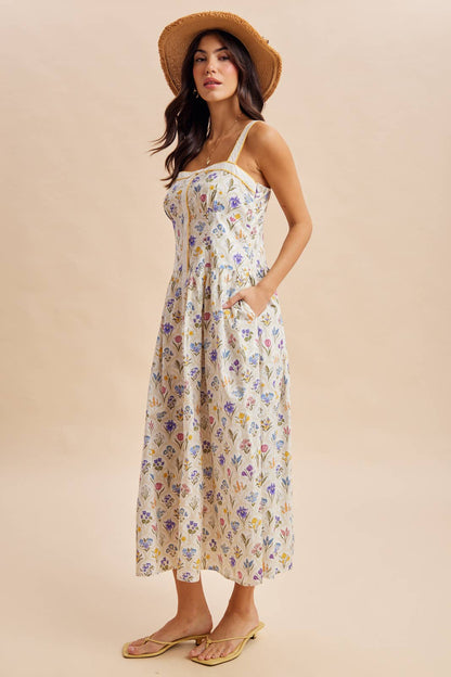 Floral Button Down Maxi Dress