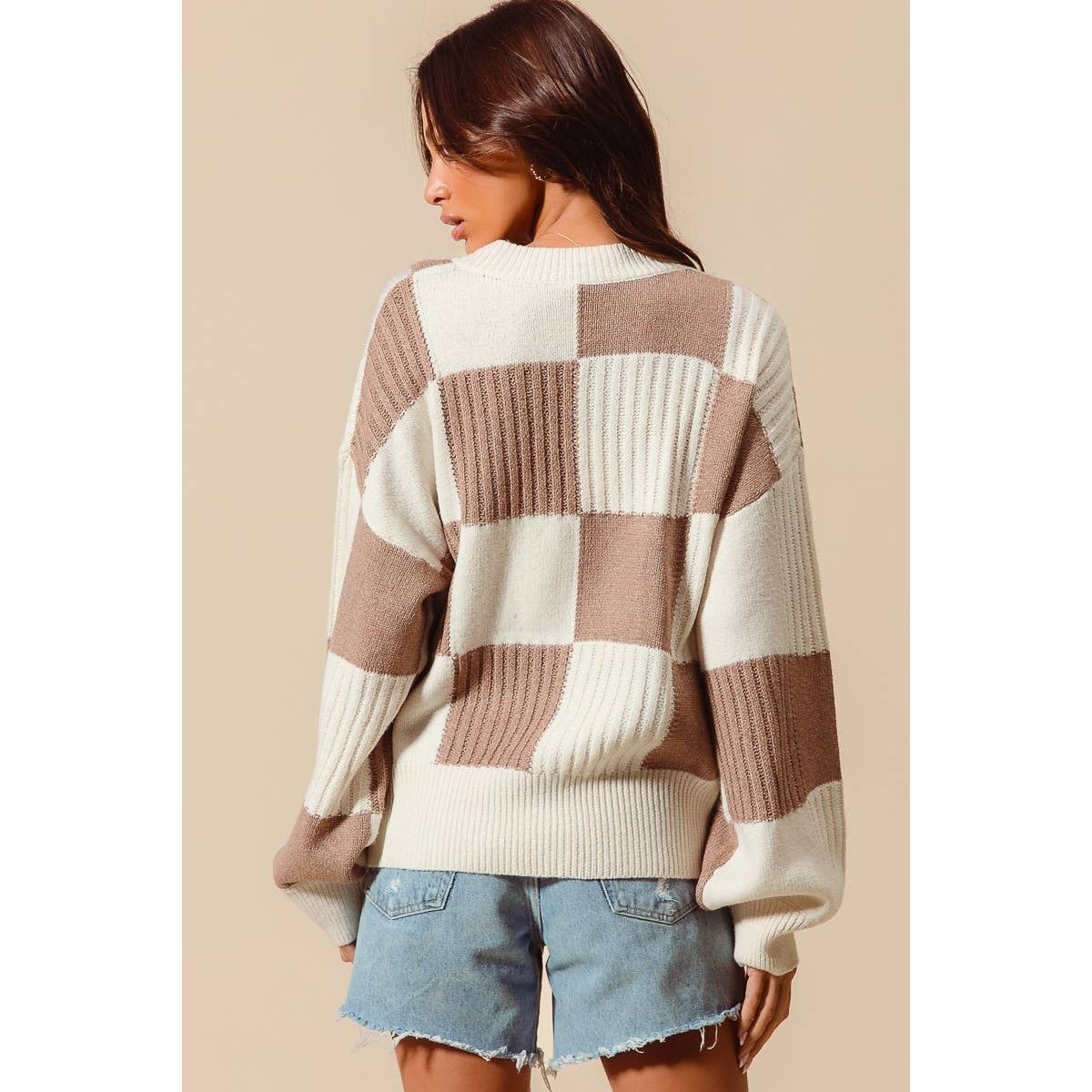 Checkered Cardi