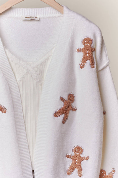 Gingerbread Man Cardigan