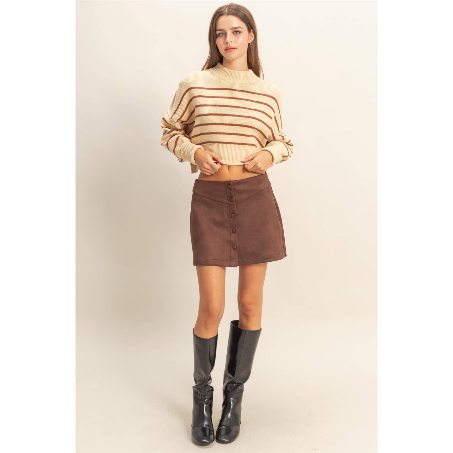 Suede Mini Skirt