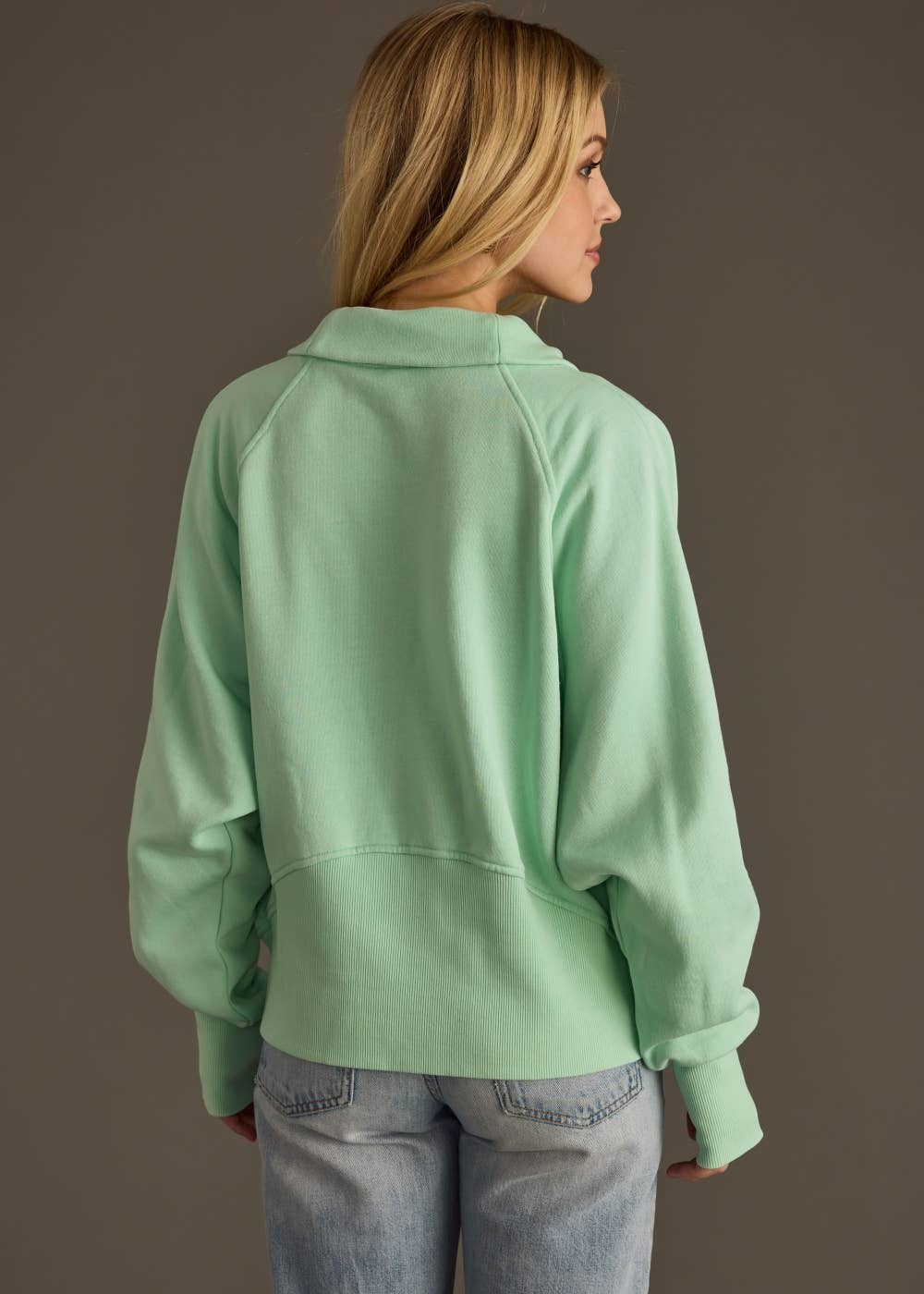 Mint Quarter Zip