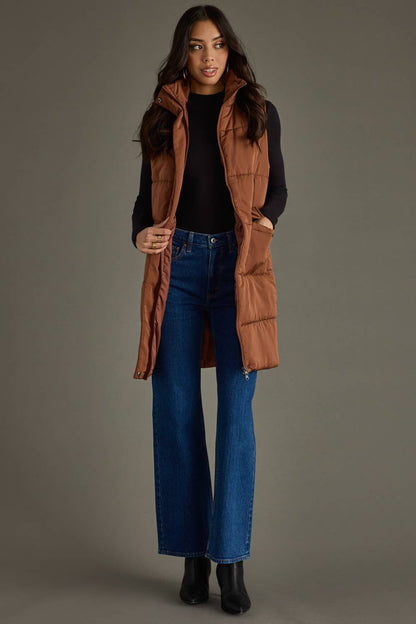 Brown Long Vest