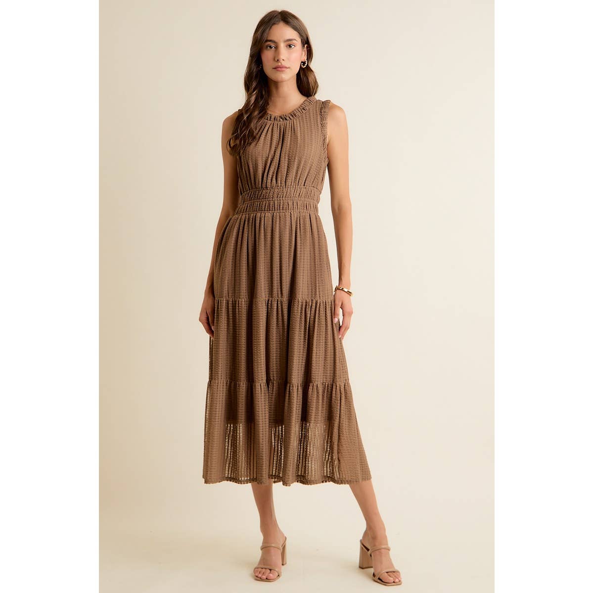Smock Waist Midi Dress