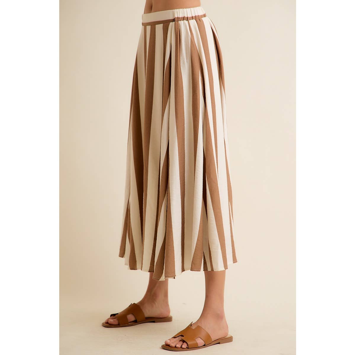 Striped Midi Skirt