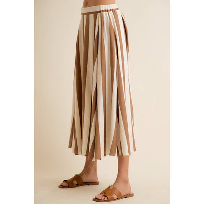 Striped Midi Skirt