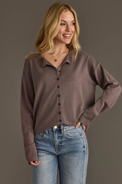 Dk. Gray Button Up Cardigan