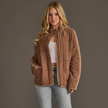 Tan Soft Quilted Jacket