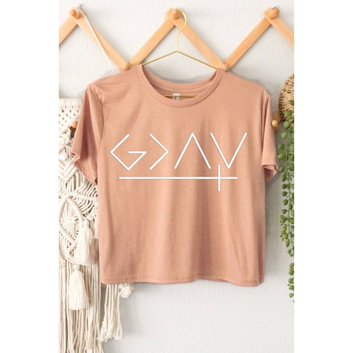 God is Greater Crop Tee