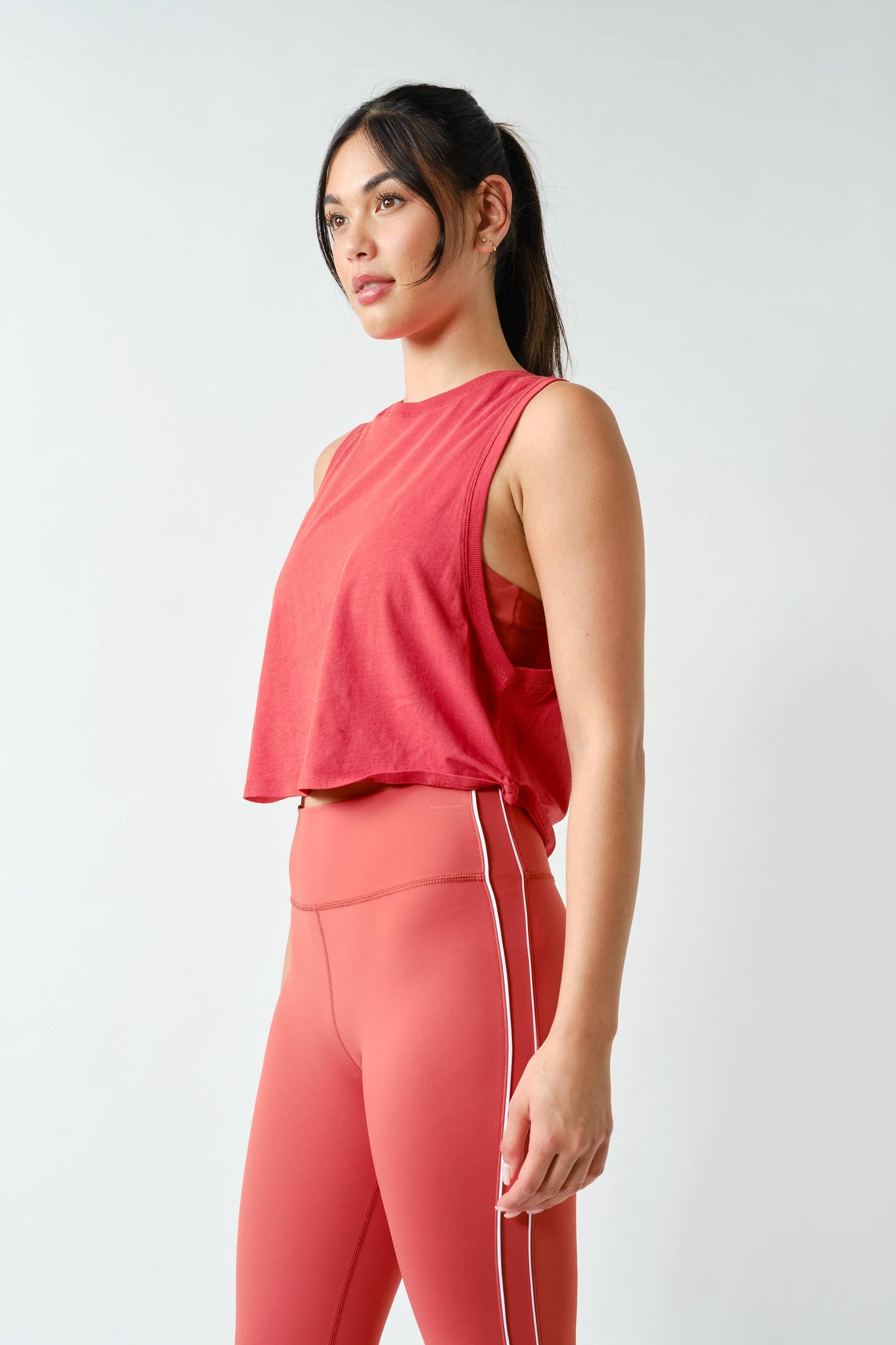 Pima Cotton Relaxed Side-Knot Tank