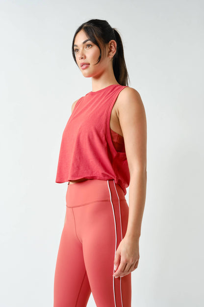 Pima Cotton Relaxed Side-Knot Tank