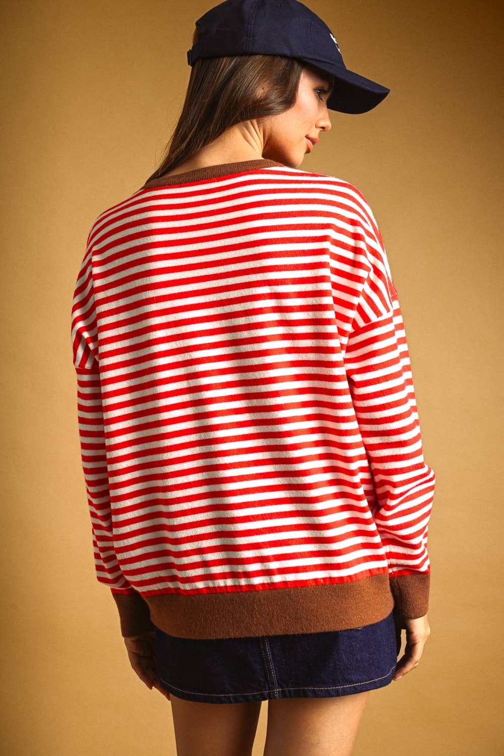 Striped Contrast Top