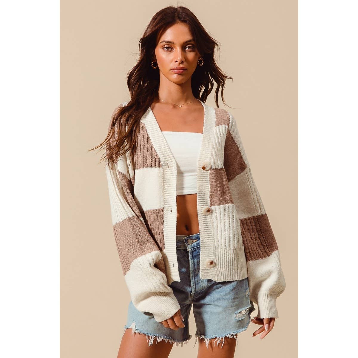 Checkered Cardi