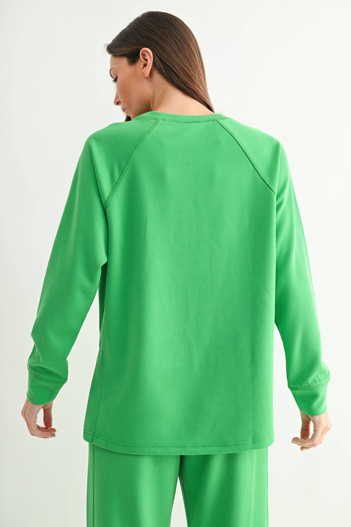 Luxe Sand Wash Rib Raglan Tee