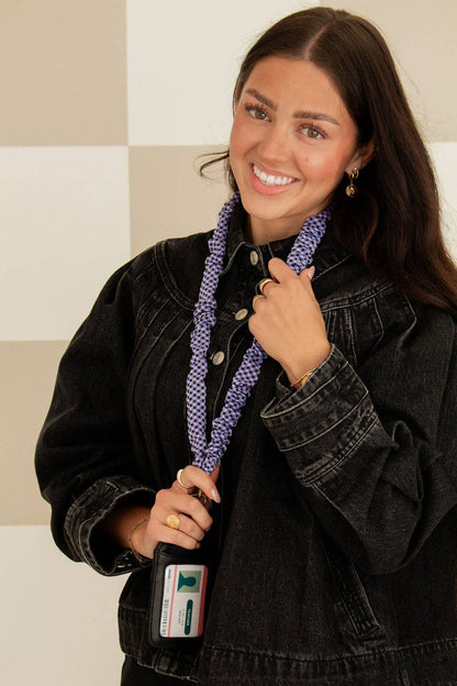 Twilight Gingham Lanyard