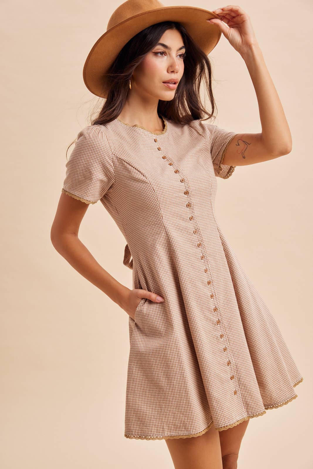 Gingham Button Down Dress
