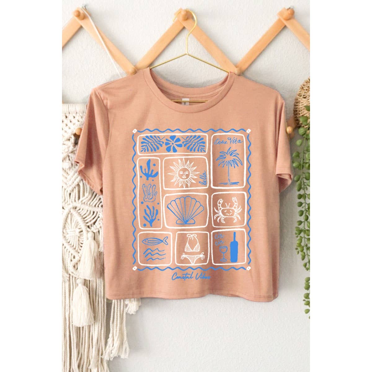 Coastal Vibes Crop Tee