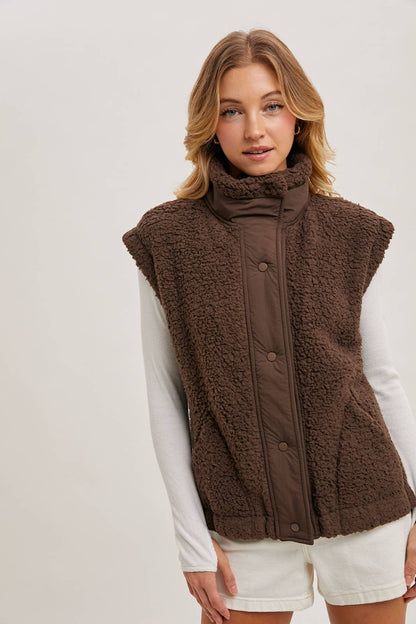 Sherpa Button Down Vest