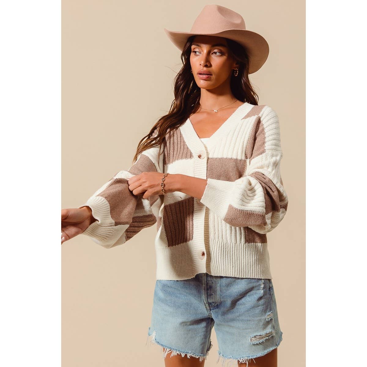 Checkered Cardi