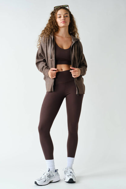 Fleece Hoodie Tapered Sleeves