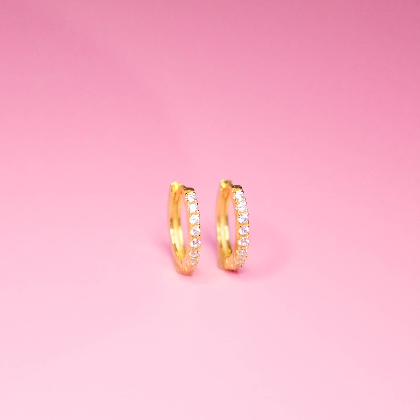 Brilliant Glow Rhinestone Huggie Earring