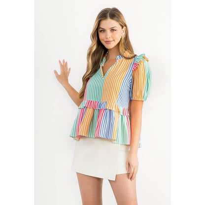 Multicolor Stripe Top