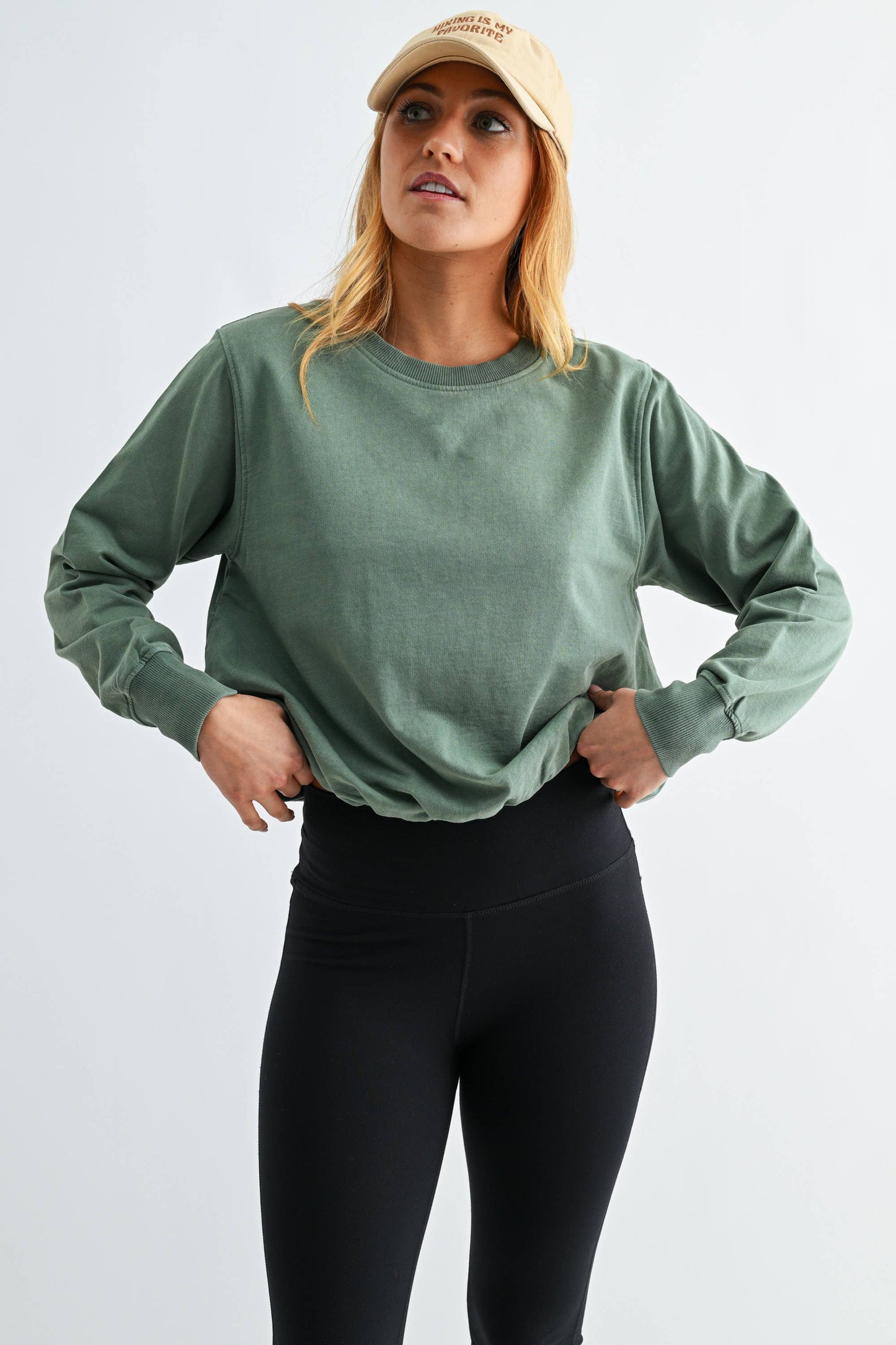 Mineral Cloud Bubble Hem Pullover