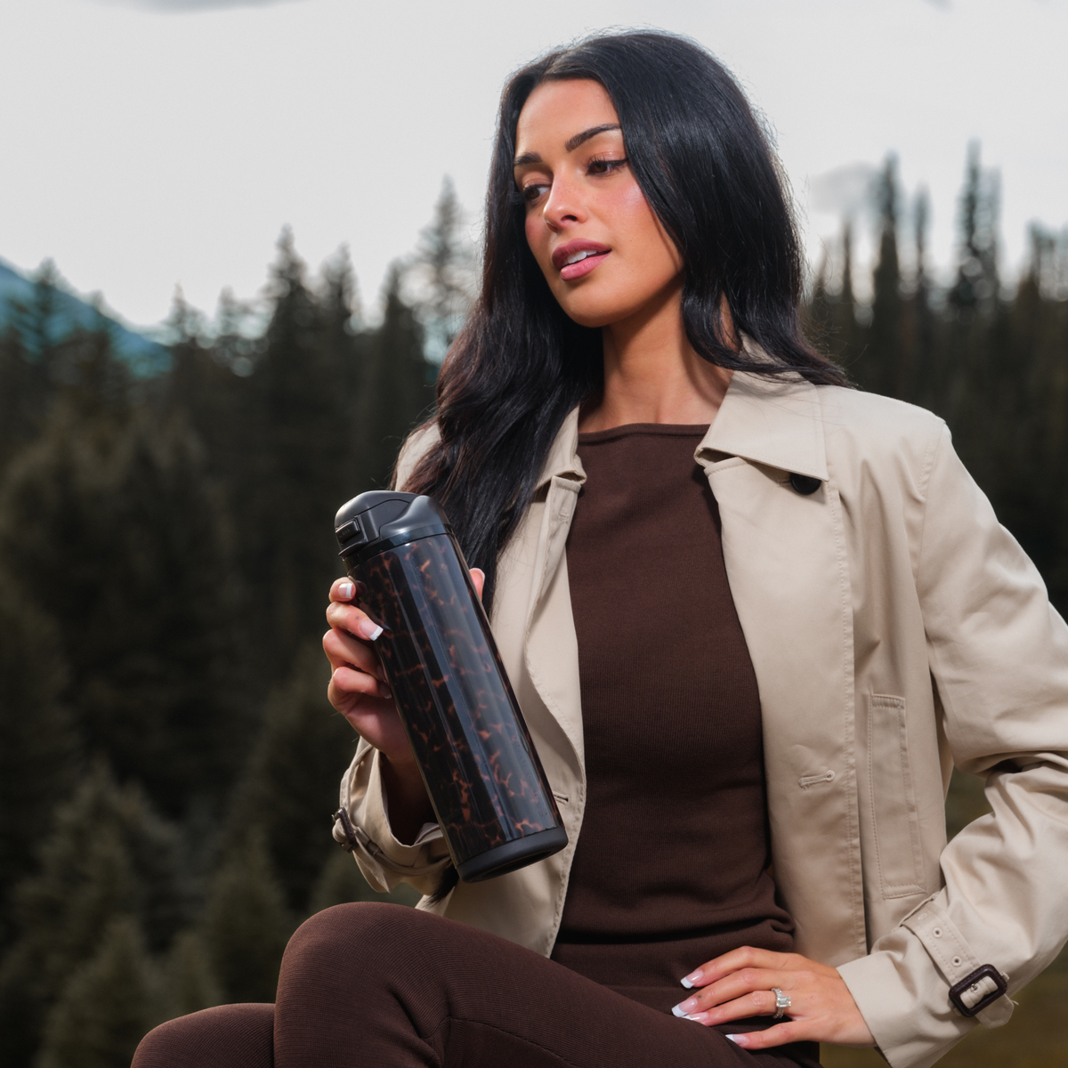 Mocha Tortoise HydroJug 24 oz Ease2o