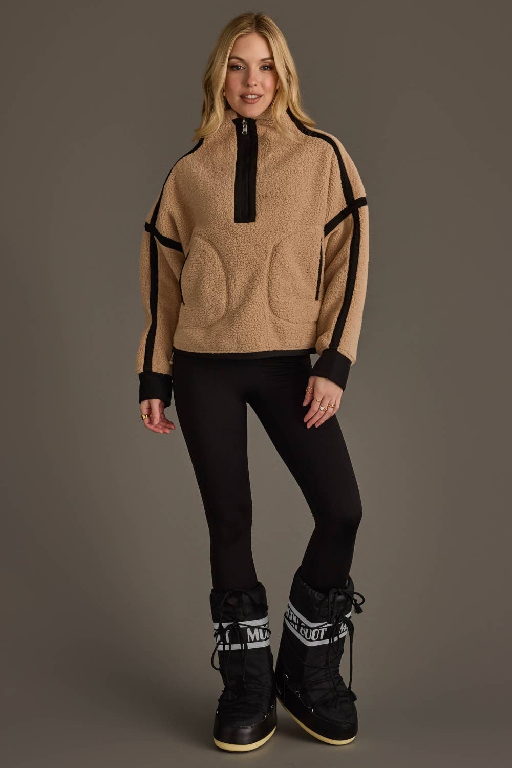 Tan & Black Sherpa