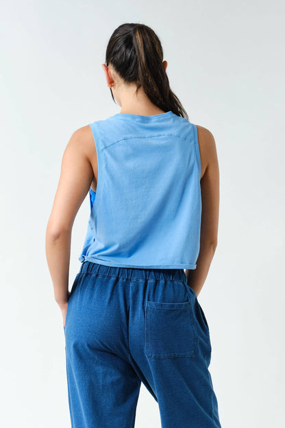 Pima Cotton Relaxed Side-Knot Tank
