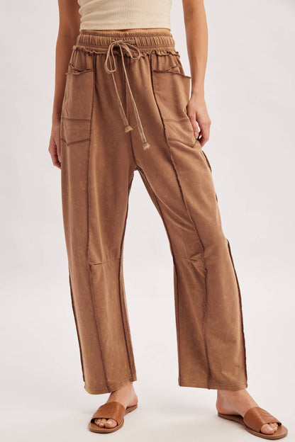 Washed Out Barrel Pants