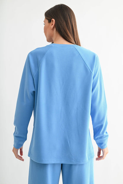Luxe Sand Wash Rib Raglan Tee