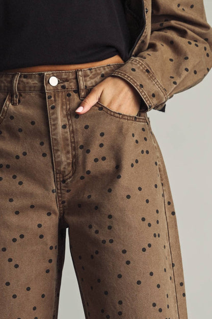 Polka Dot Barrel Pants