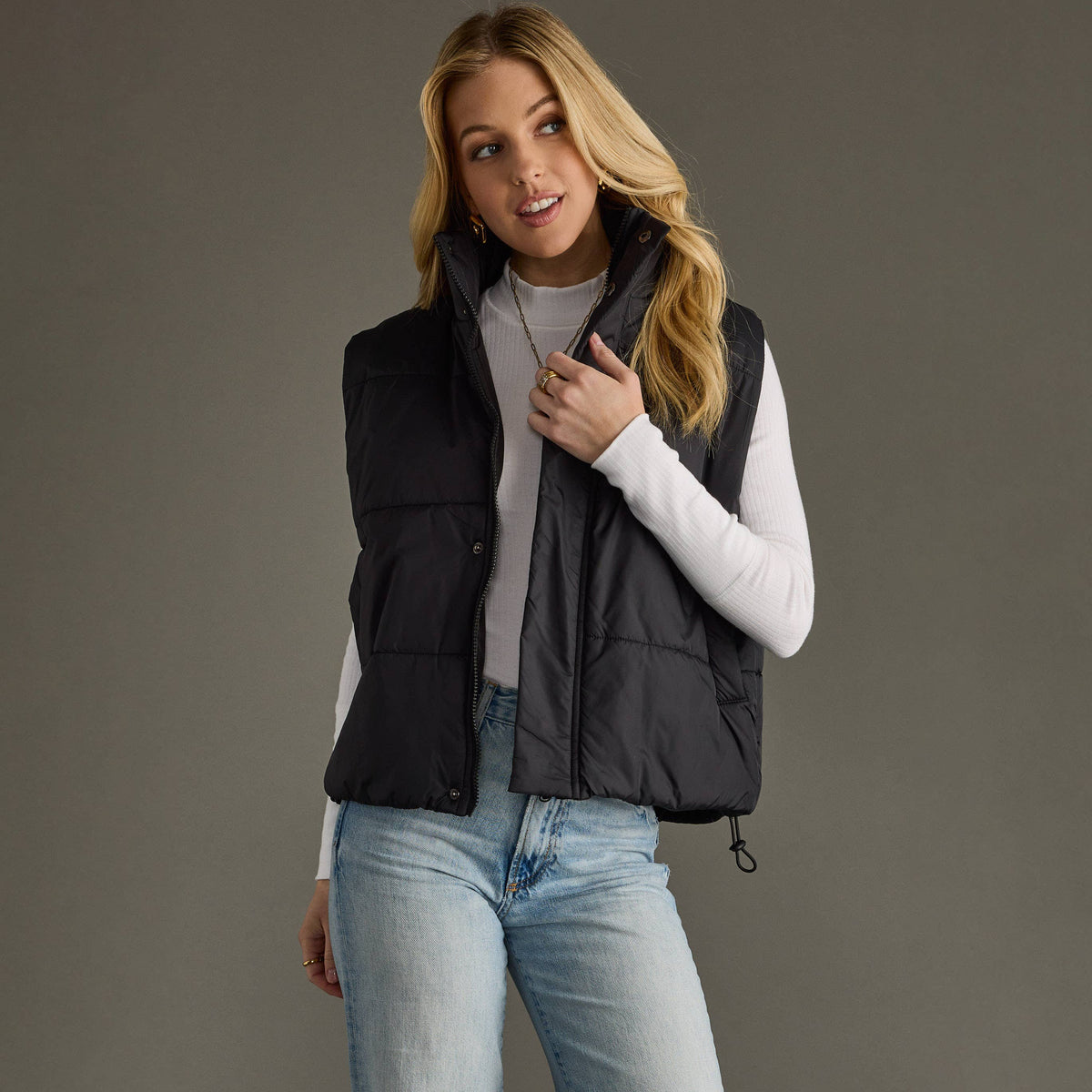 Black Puffer Vest