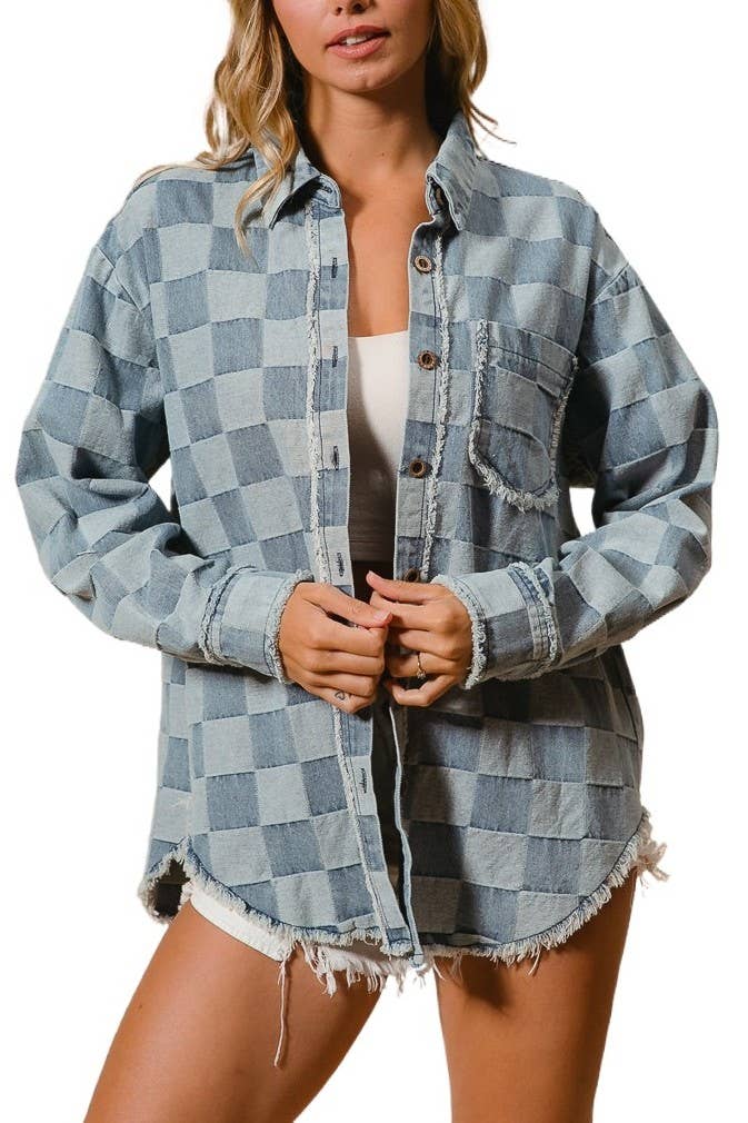 Checker Denim Shirt