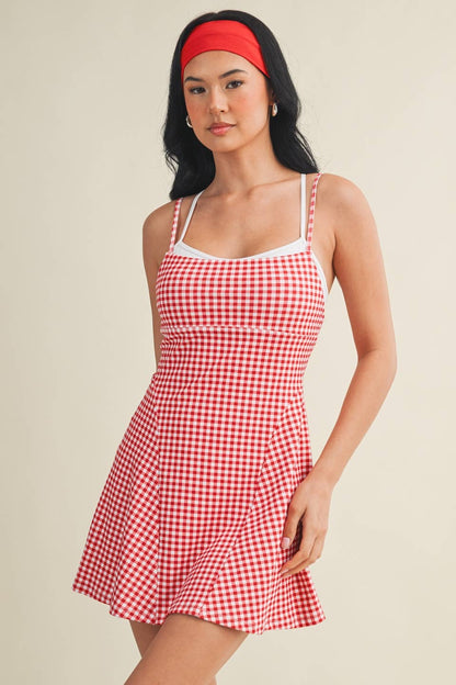 Gingham Print Dress