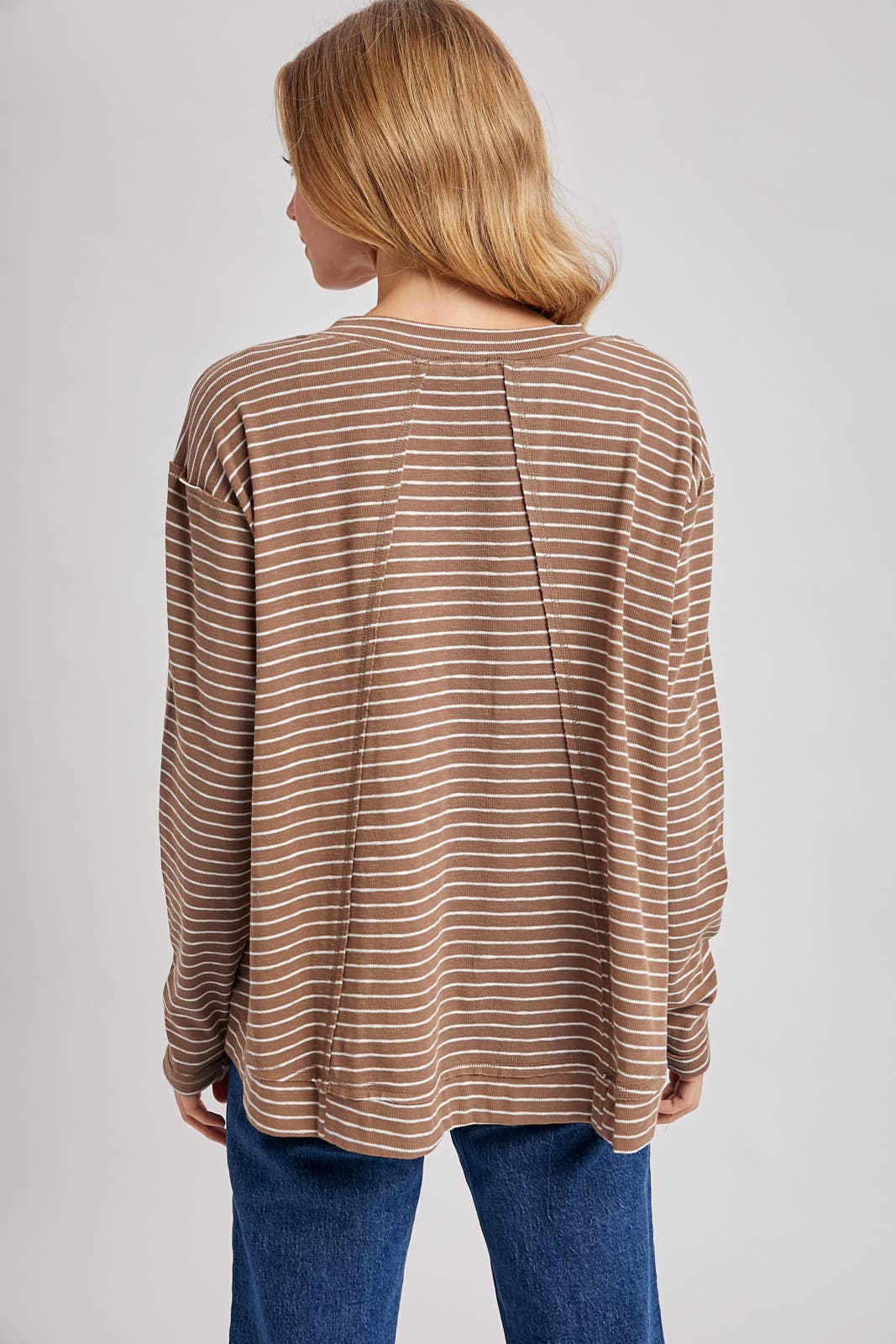 Striped Slouchy Crew