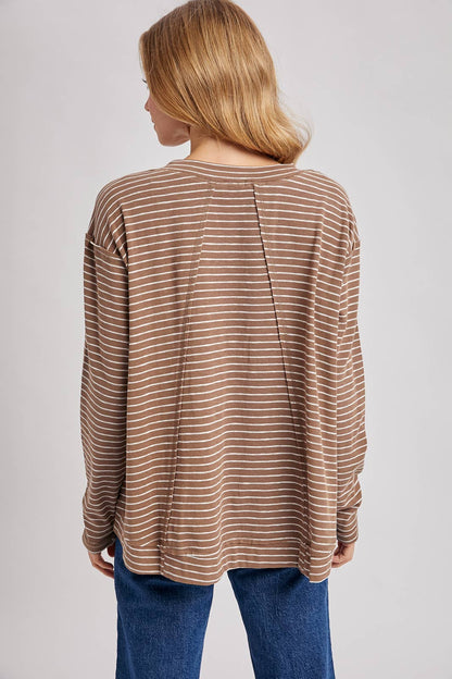Striped Slouchy Crew