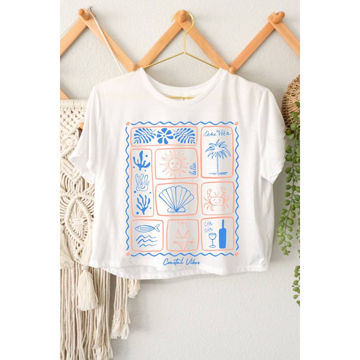 Coastal Vibes Crop Tee