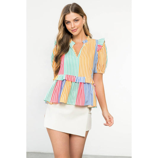 Multicolor Stripe Top