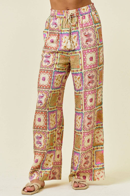 Paisley Wide Leg Pants