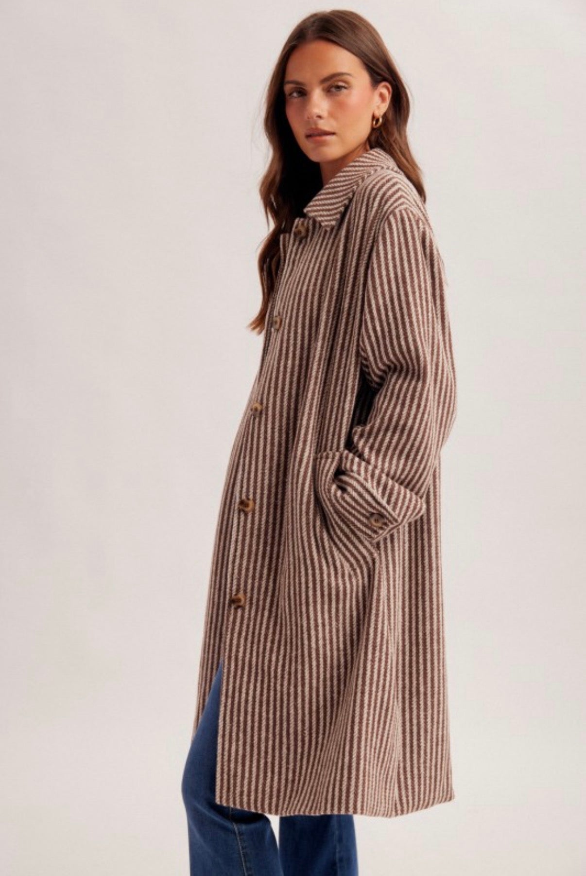 Striped Long Coat
