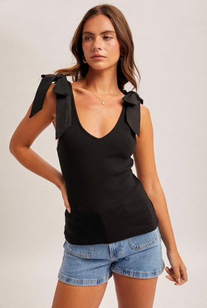 Bow Tie Ribbed Tank