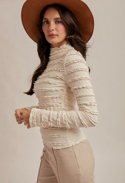 Ruffle Lace Long Sleeve