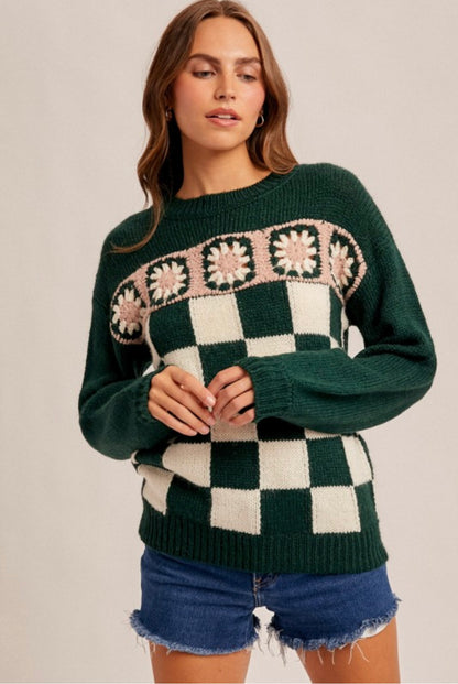 Crochet Checker Sweater