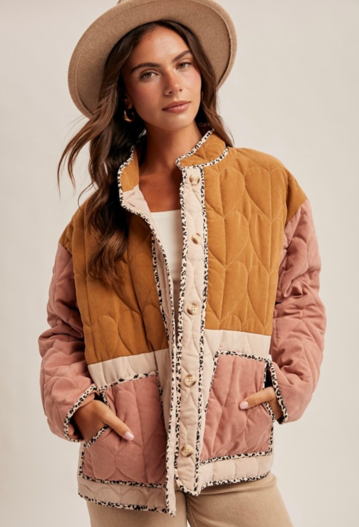 Quilted Button Jacket
