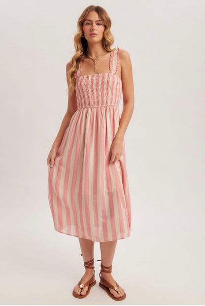 Smocked Midi Dress