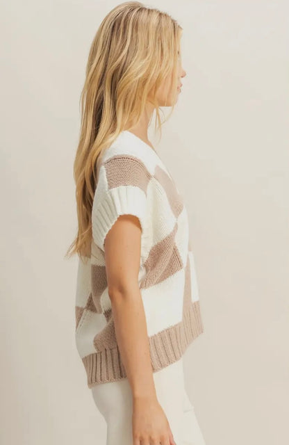 Checker Sweater Vest