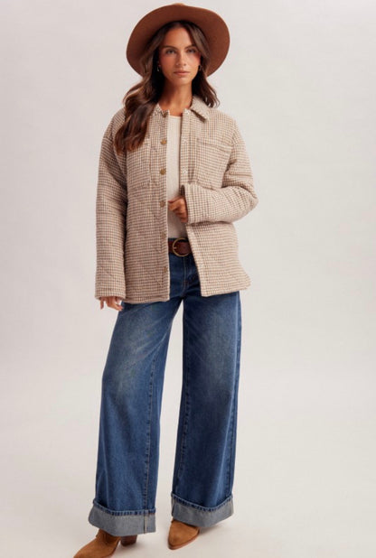 Checker Puffer Coat